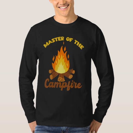 T-shirt Camping Outdoor Designs Master Of The Campfire (Devant)