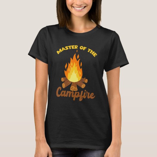 T-shirt Camping Outdoor Designs Master Of The Campfire (Devant)