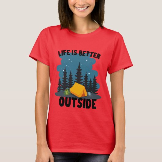 T-shirt Camping Outdoor Lover (Devant)