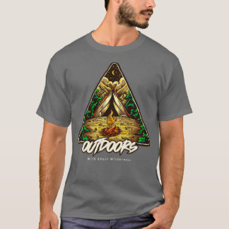 T-shirt Camping Outdoors Wild About Wilderness randonnée a