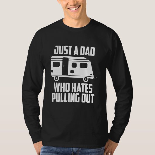 T-shirt Camping Papa déteste sortir (Devant)
