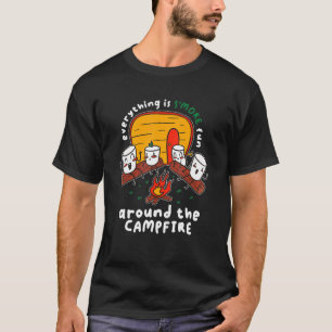 T-shirt Camping Pun Plus Amusant Autour Du Marshmal Du Feu
