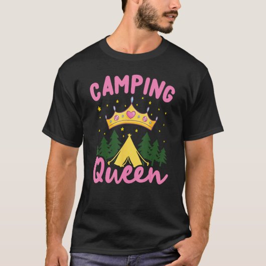 T-shirt Camping Queen Camper Glamping (Devant)
