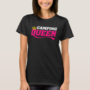 T-shirt Camping Queen Caravan Motorhome Femmes Camper Camp