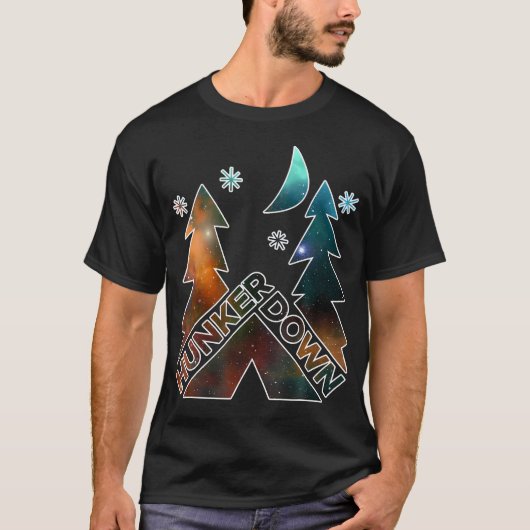 T-shirt Camping Randonnée Hunker Down (Devant)