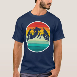 T-shirt Camping Randonnée Montagne Lever de soleil Coucher