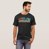 T-shirt Camping Rétro Évolution Camper Nature Randonnée (Devant entier)