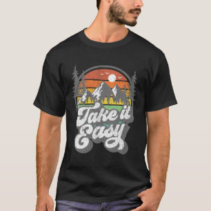 T-shirt Camping Rétro Prenez Les Choses En Douceur Camper