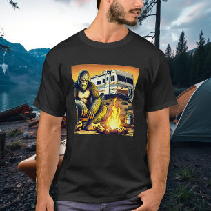 T-shirt Camping Retro RV Sasquatch