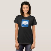 T-shirt Camping Road Sign Trailer Hitch Weekend Camper Gra (Devant entier)
