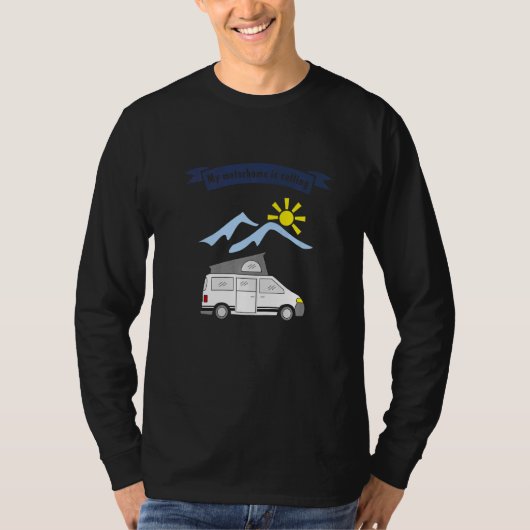 T-shirt Camping RV disant Mon camping-car appelle 1 (Devant)
