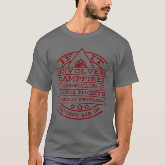 T-shirt Camping S Campfires Marshmallows Nuits Good Frien (Devant)