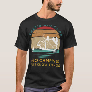 T-shirt Camping Sage : Aventures & Sagesse Amusement Tee f