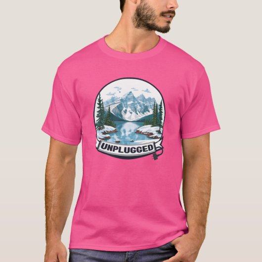 T-shirt Camping sans tech drôle (Devant)
