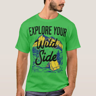 T-shirt Camping Slogan extérieur