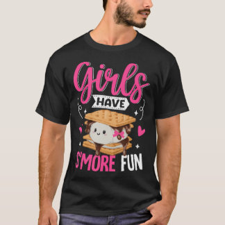 T-shirt Camping Smores Girls Have S'More Fun Cute Kawaii S