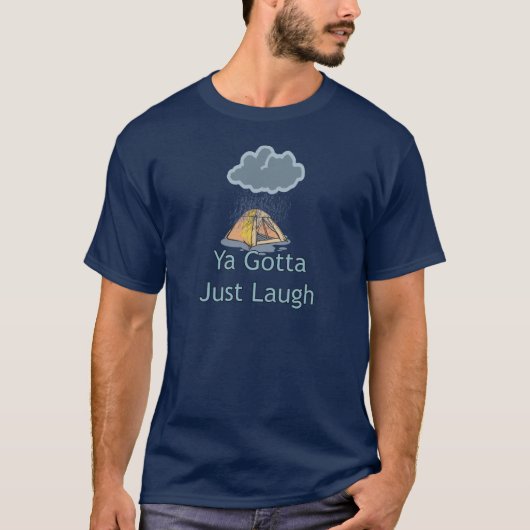 T-shirt Camping sous la pluie (Devant)