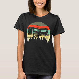 T-shirt Camping Sunset Retro Véhicule récréatif RV