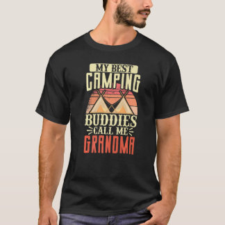T-shirt Camping Tente Extérieure Mon Meilleur Camping Budd