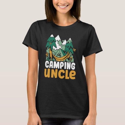 T-shirt Camping Uncle Campsite Camper Hobby Camp (Devant)