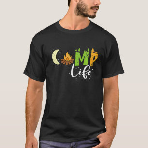 T-shirt Camping Vie Camper Forêt Été Camping Road Tri