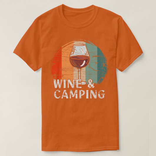 T-shirt Camping Vin à boire 5 (Design devant)