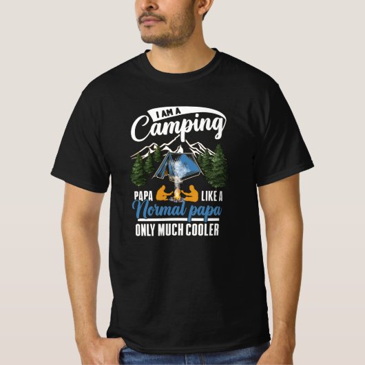 T-shirt Camping vintage avec papa (Devant)
