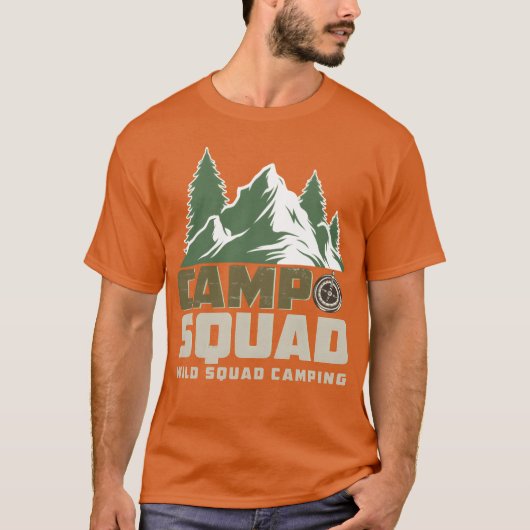 T-shirt CAMPING WILD SQUAD rétro (Devant)