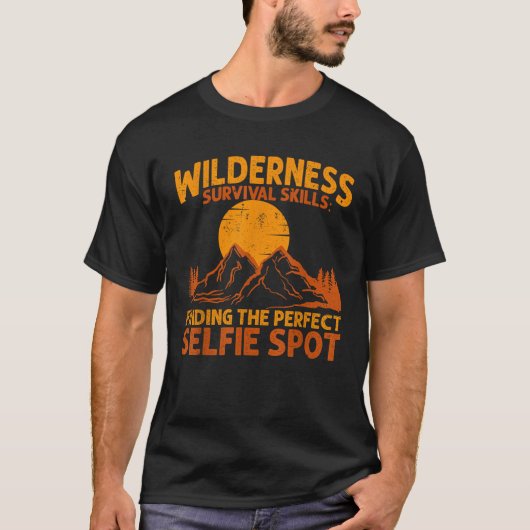 T-shirt Camping Wilderness Survival Skills Happy Camper Cr (Devant)