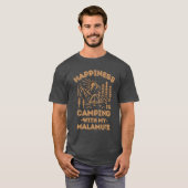 T-shirt Camping with malamute retro (Devant entier)