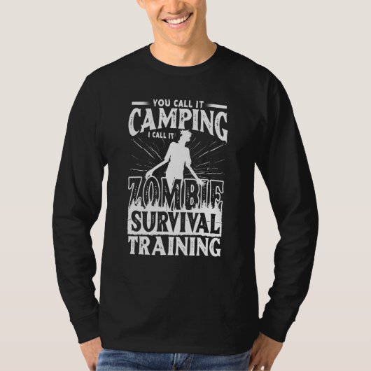 T-shirt Camping Zombie Survival Training Nature Adventure  (Devant)