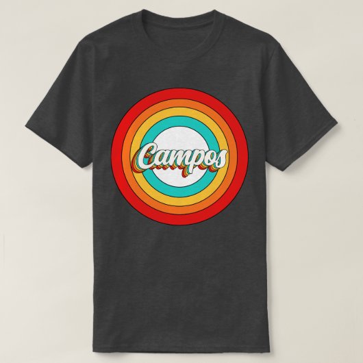 T-shirt Campos Nom Chemise Campos Vintage Cercle (Design devant)