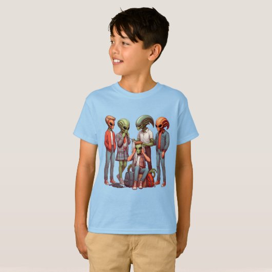 T-shirt Campout Alien : Cosmic Adventure Attend (Devant entier)