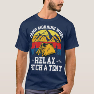 T-shirt Camps Matin Bois Relax Emplacement Une Tente Campe