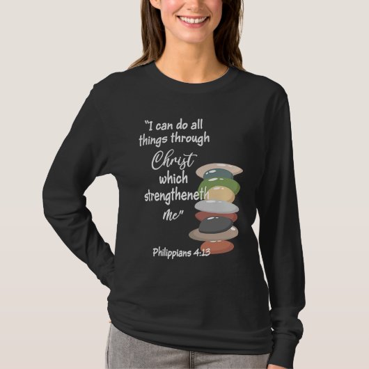 T-shirt Can Do All Things Religious Bible YM Verse YW Them (Devant)