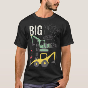 T-shirt Can You Dig It Construction Truck Boy Man Papa Bir