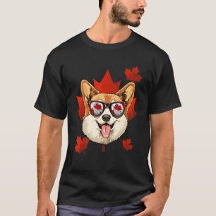 T-shirt Cana Pembroke Welsh Corgi canadien Feuille de l'ér