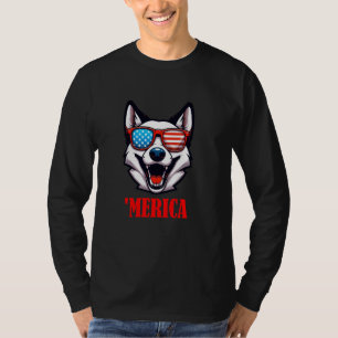 T-shirt Canaan Chien Merica 4 juillet Drapeau US