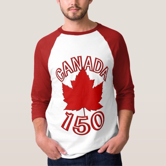 T-shirt Canada 150 Baseball Jersey Canada 150 Chemises (Devant)