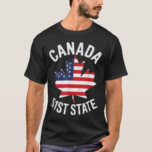 T-shirt Canada 51e État Drapeau américain Canada 51e État  (Devant)