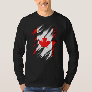 T-shirt Canada Amateurs de feuille d'érable Drapeau canadi