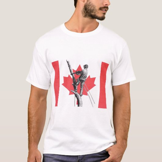 T-shirt Canada Arboriste canadien Chainsaw. (Devant)