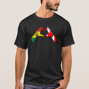 T-shirt Canada Bolivie Drapeau Canadian Bolivian Heart