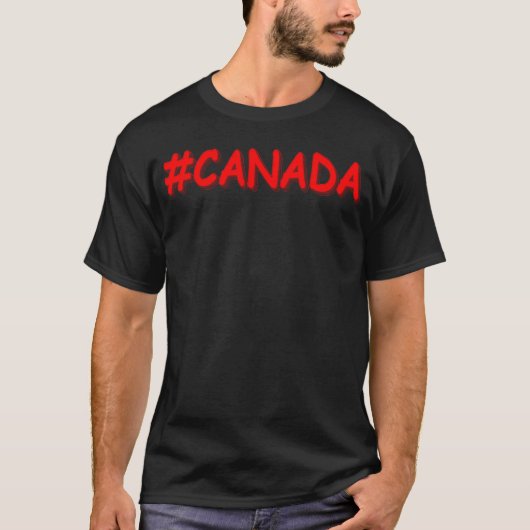 T-shirt "#CANADA" Conception d'expression mignonne. Comman (Devant)