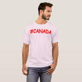 T-shirt "#CANADA" Conception d'expression mignonne. Comman (Devant entier)