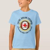 T-shirt CANADA Drapeau 2024 TOTAL ÉLIPSE SOLAIRE Bleu Enfa (Devant)