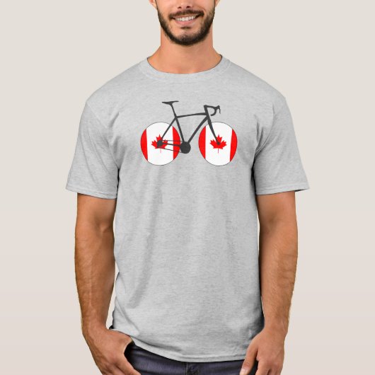 T-shirt Canada Drapeau à vélo (Devant)