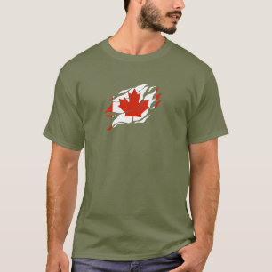 T-shirt CANADA Drapeau en moi, Canadian en intérieur Marqu