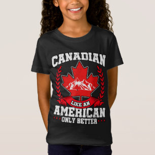 T-Shirt Canada Drapeau Feuille d'érable USA American
