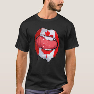 T-shirt Canada Drapeau Mouth Soccer Canadien